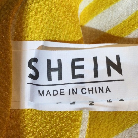 Cute mustard Yellow Stripe Short & Top set by Shein - Picture 2 of 10